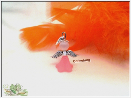 Anhänger  Schutzengel mit Eulenflügel *Babyrosa*