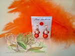Ohrring - Männchen *Orange/Weiß*
