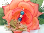 Ösen Perlen Kettenanhänger 3er *Babyblau/Grün/Blau*